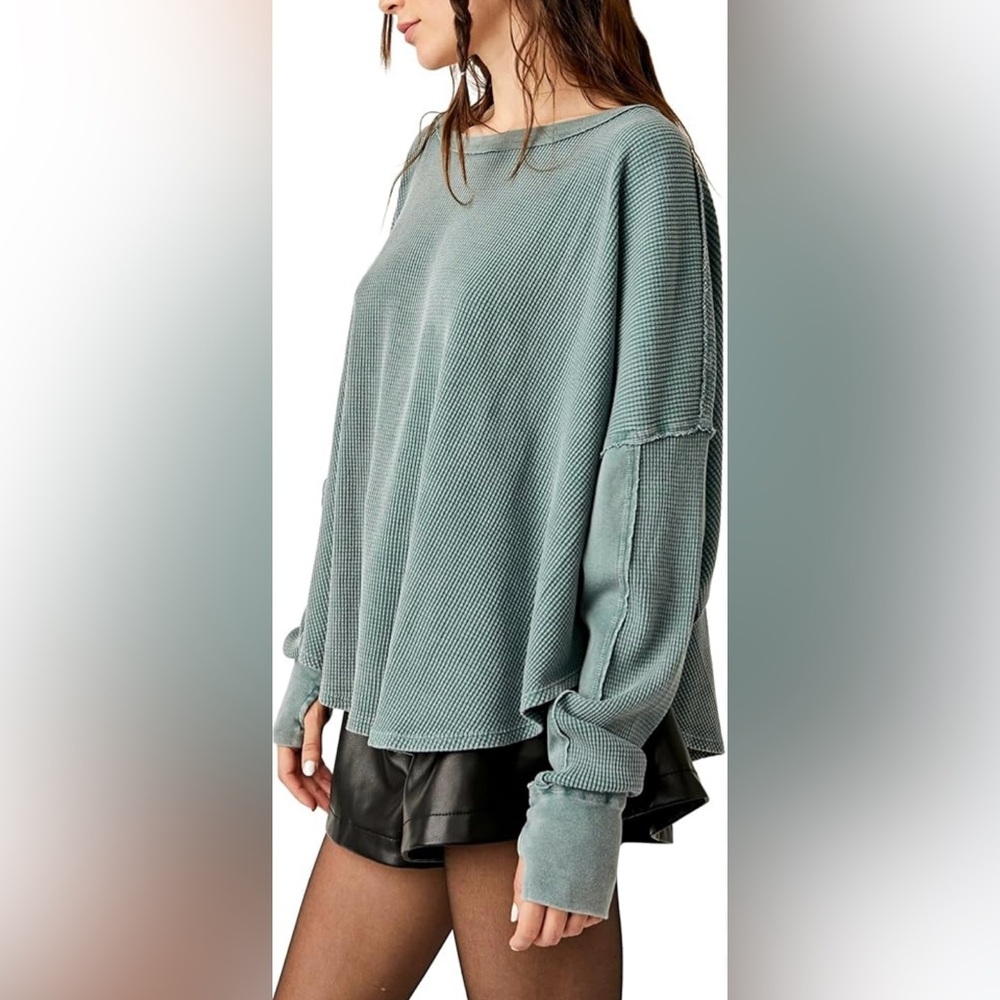 NWOT Free People Microphone Drop Thermal - Picture 8 of 16
